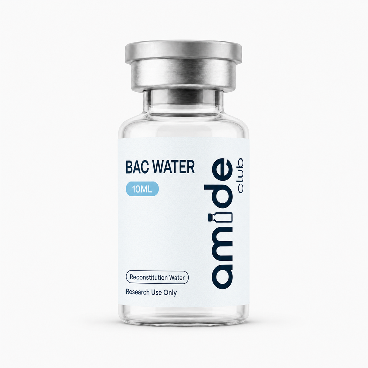 BAC Water 10ML clean vial packshot [amide-sync:bac-water:packshot:72f6dfd35f1af143]