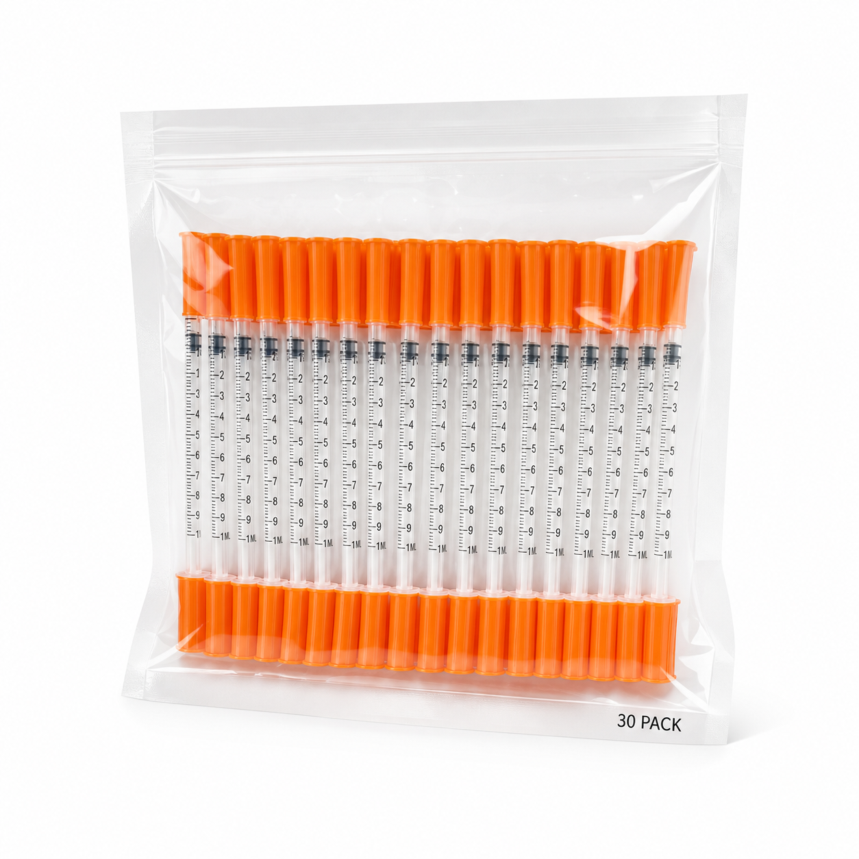 1ML Research Syringes 30 PACK clean vial packshot [amide-sync:research-syringes-30-pack:packshot:d0281ce740ddc4bf]