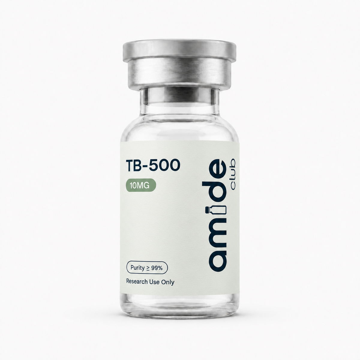 TB-500 10MG clean vial packshot [amide-sync:tb-500:packshot:e26524202f8ec6bd]