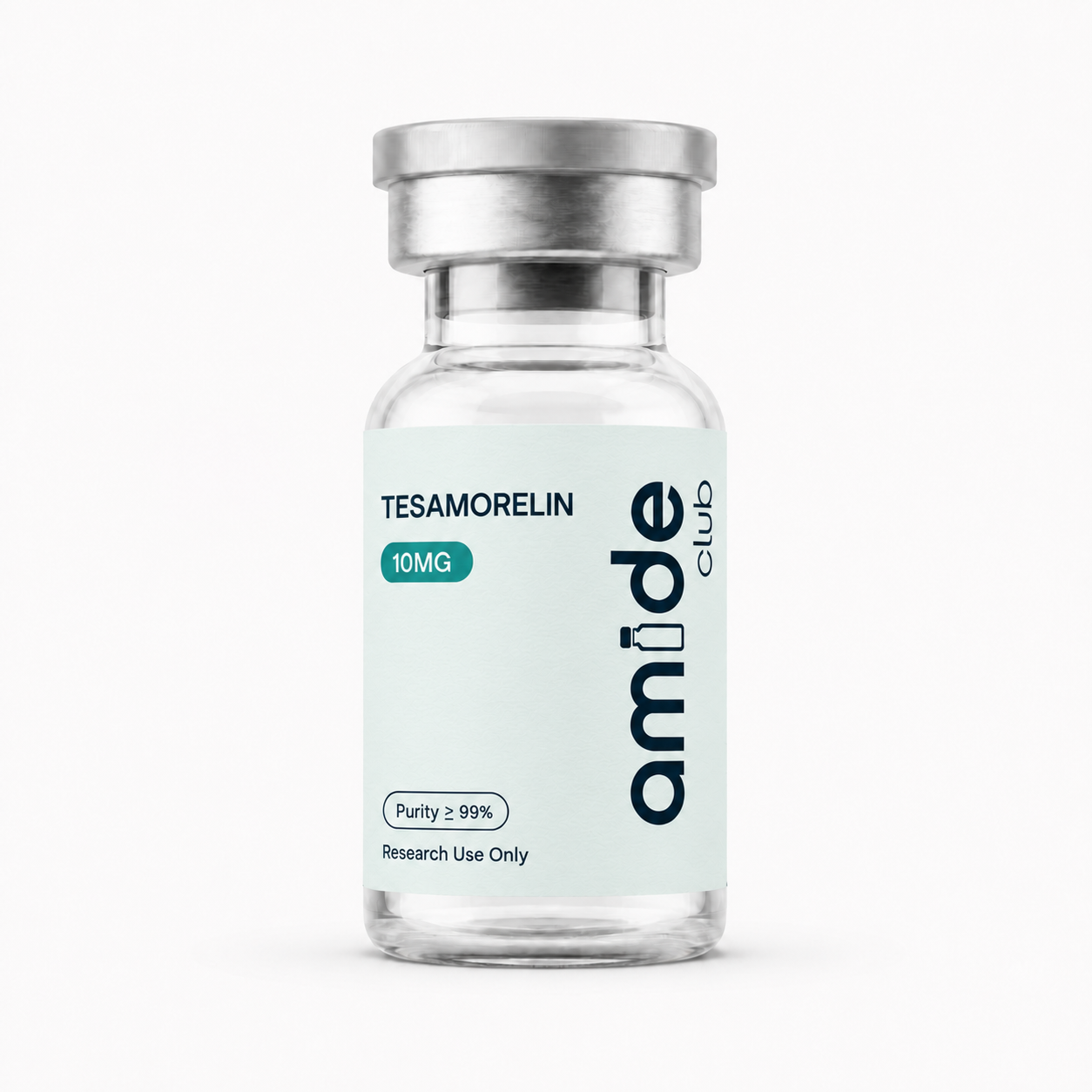 Tesamorelin 10MG clean vial packshot [amide-sync:tesamorelin:packshot:bf6dacf1bc9cb79d]